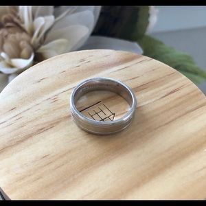 Men’s Wedding Band Solid 14k White Gold